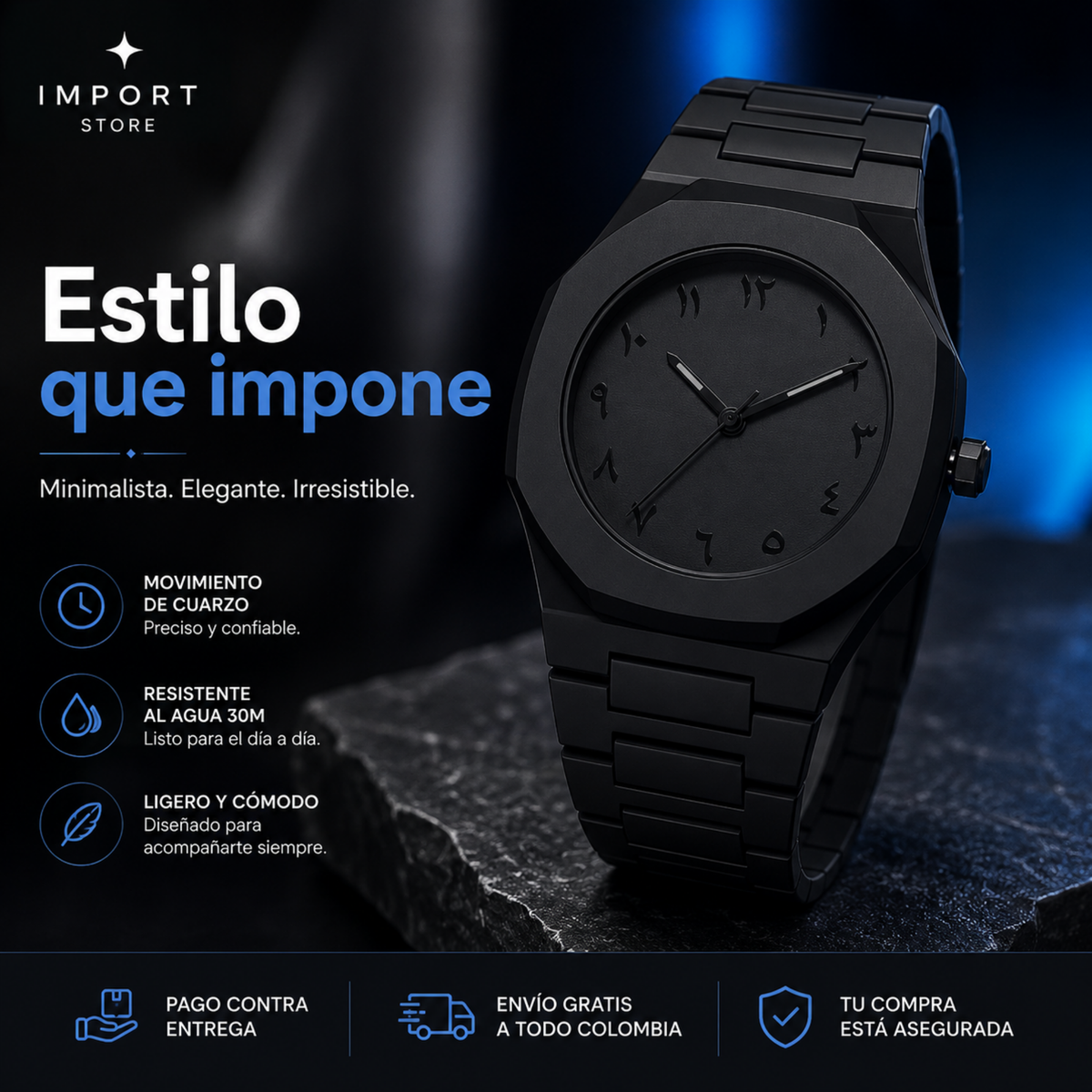 KAIRO NOIR | Reloj All-Black Premium