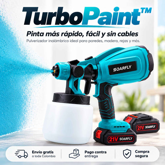 TurboPaint™ | Pistola Pulverizadora de Pintura Inalámbrica (2 BATERIAS)