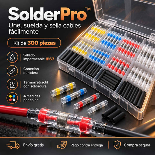 SolderPro™ – Kit de 300 Conectores Termorretráctiles con Soldadura