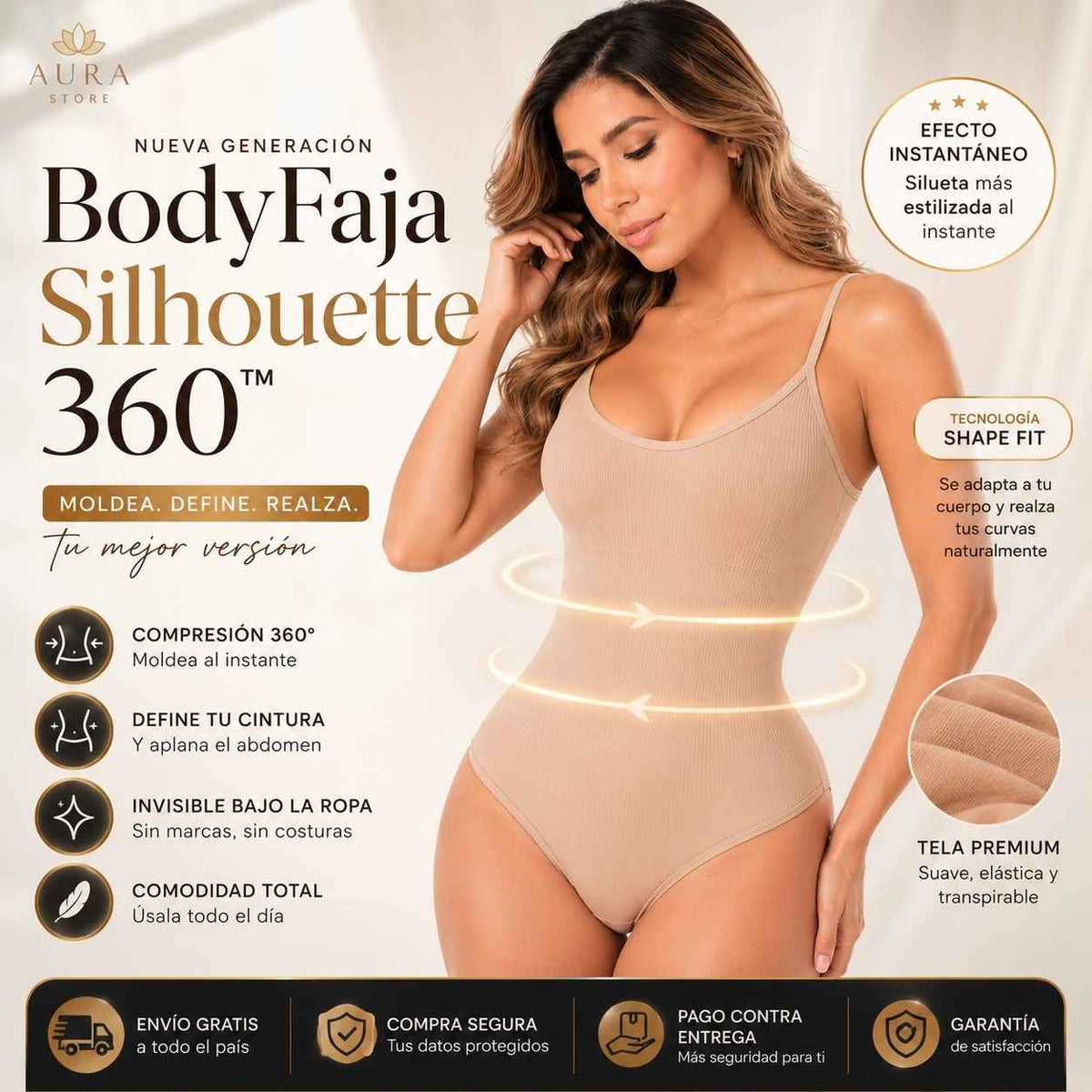 BodyFaja Silhouette 360™: La nueva generación en moldeo invisible y confort.