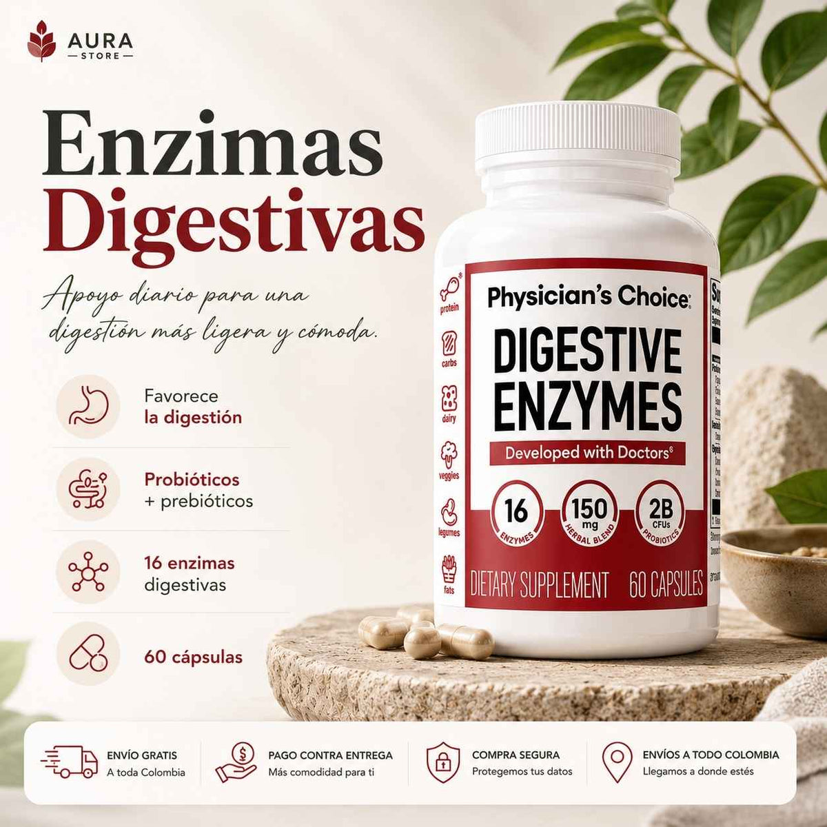 Enzimas Digestivas Physician's Choice