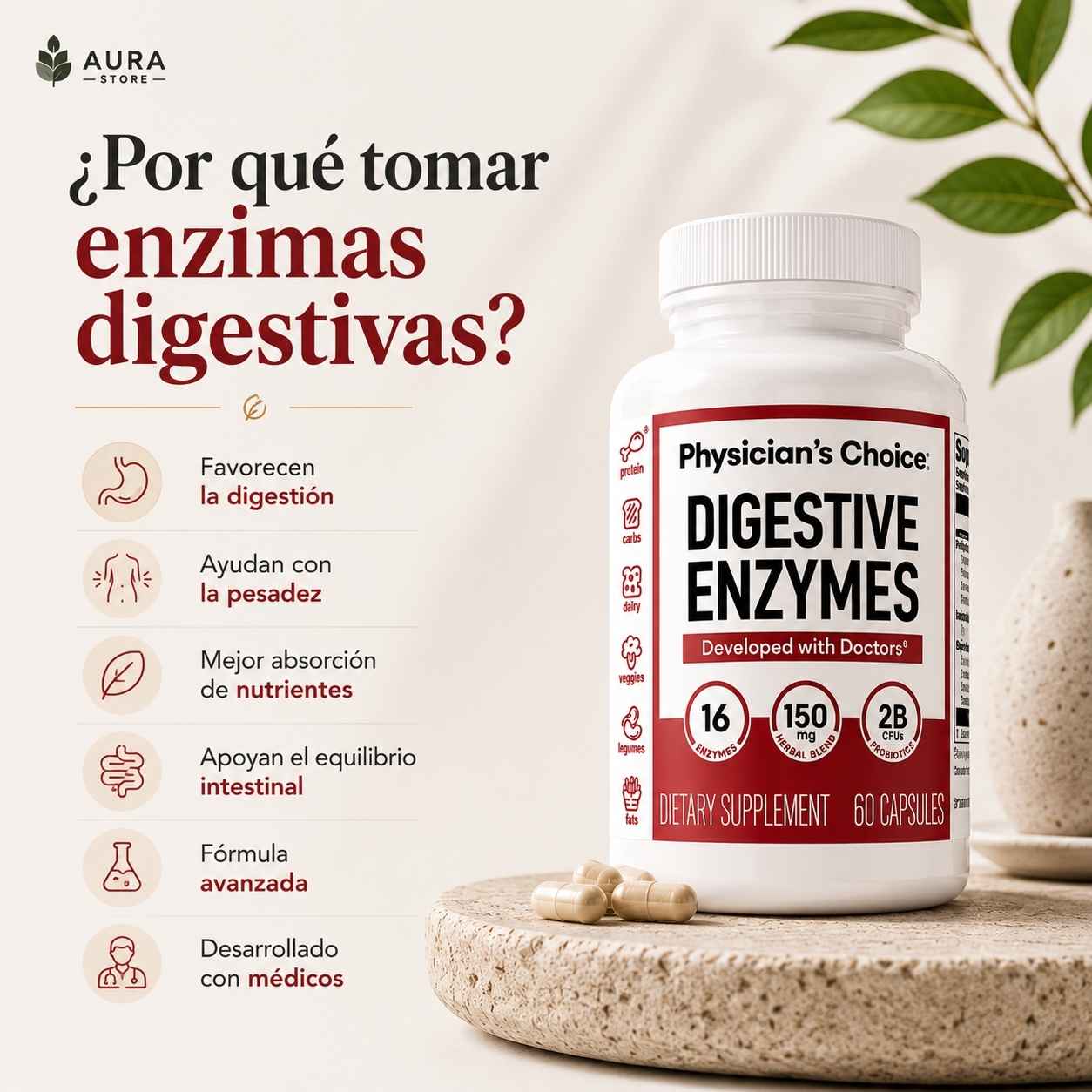 Enzimas Digestivas Physician's Choice