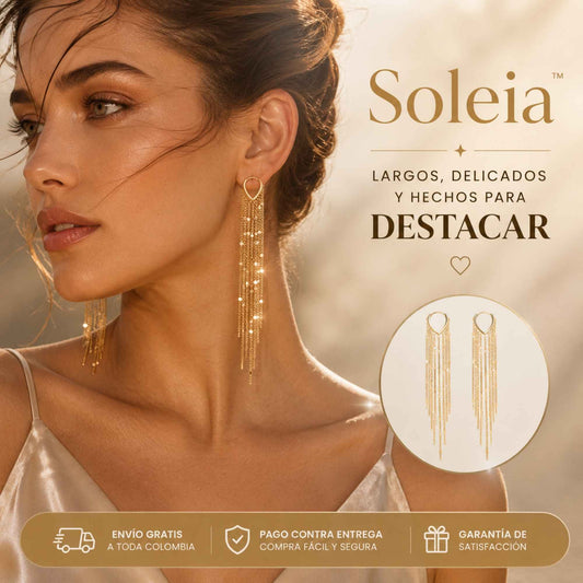 Vellari Atelier|| Aretes Cascada chapados en Oro Soleia™ – Diseñados para brillar contigo