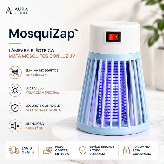 Lámpara Antimosquitos con Luz Ultravioleta MosquiZap - Protección 360° para tu hogar.