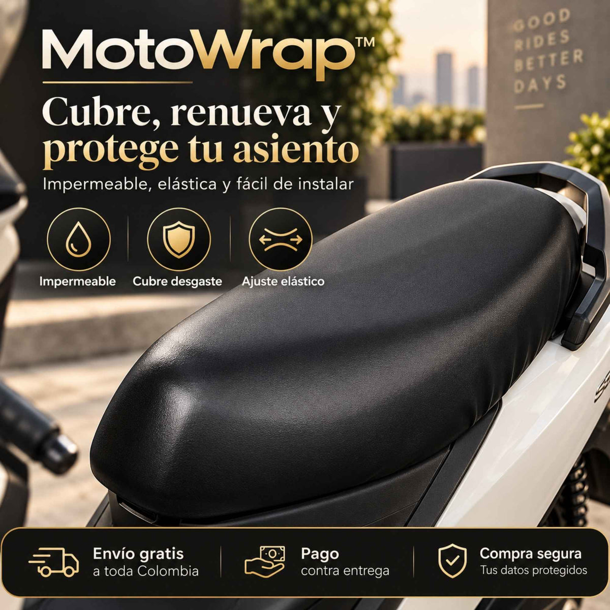 MotoWrap™ – Cubre, Renueva y Protege tu Asiento