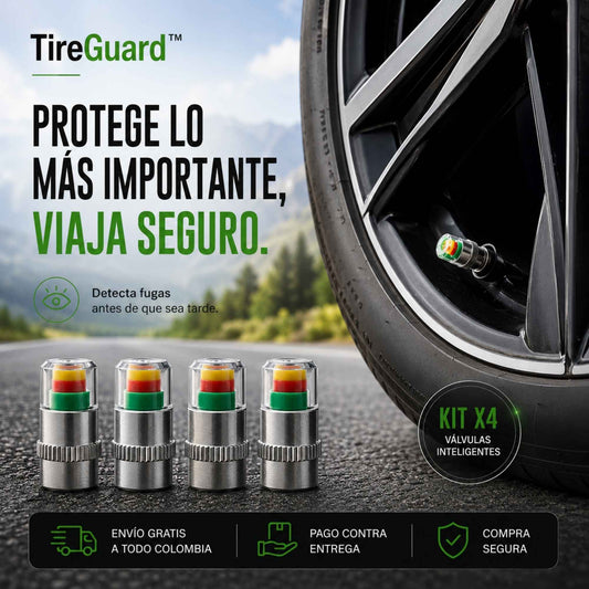 TireGuard™ – Kit x4 Válvulas Inteligentes