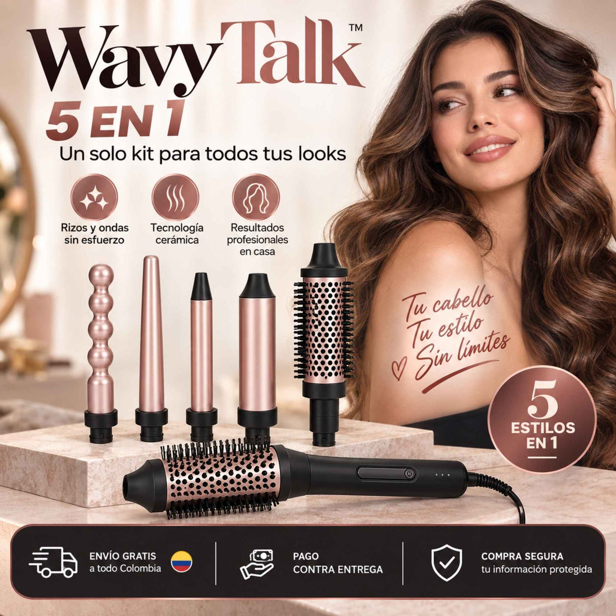Wavy Talk 5 en 1 | Un solo kit para todos tus looks