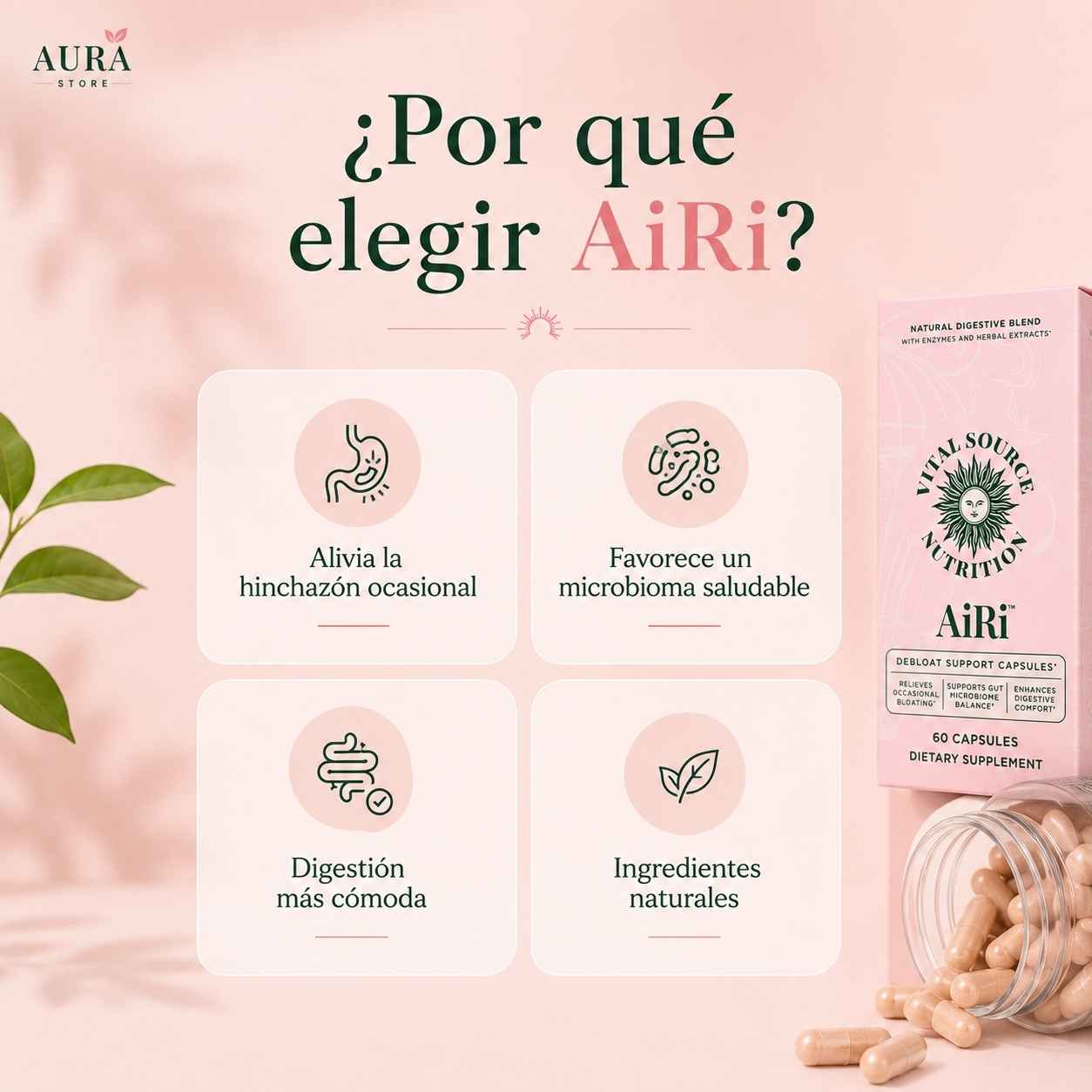 AiRi: Cápsulas Naturales para la digestión y la pesadez
