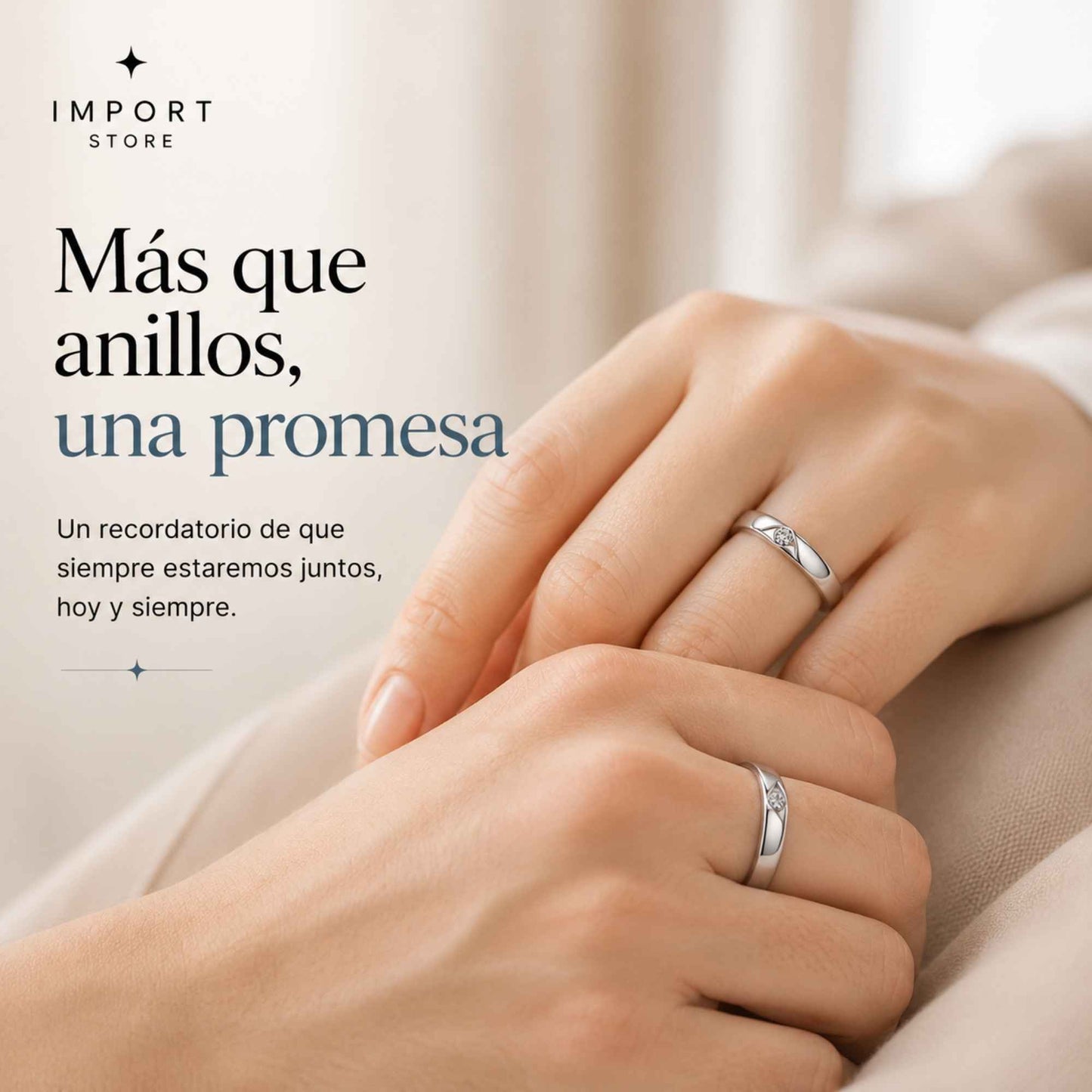 DUO PROMESA ETERNA | Dos anillos en acero premium que forman un solo corazón