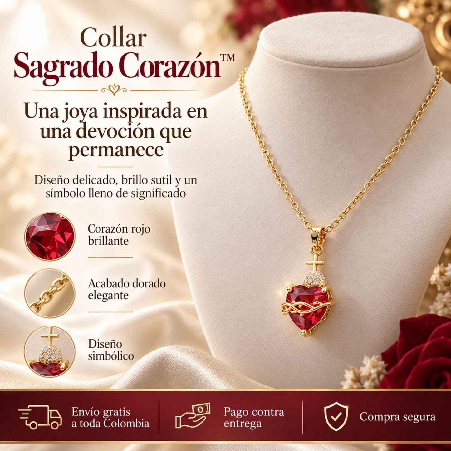 Collar Sagrado Corazón ™ | Una joya inspirada en una devoción que permanece