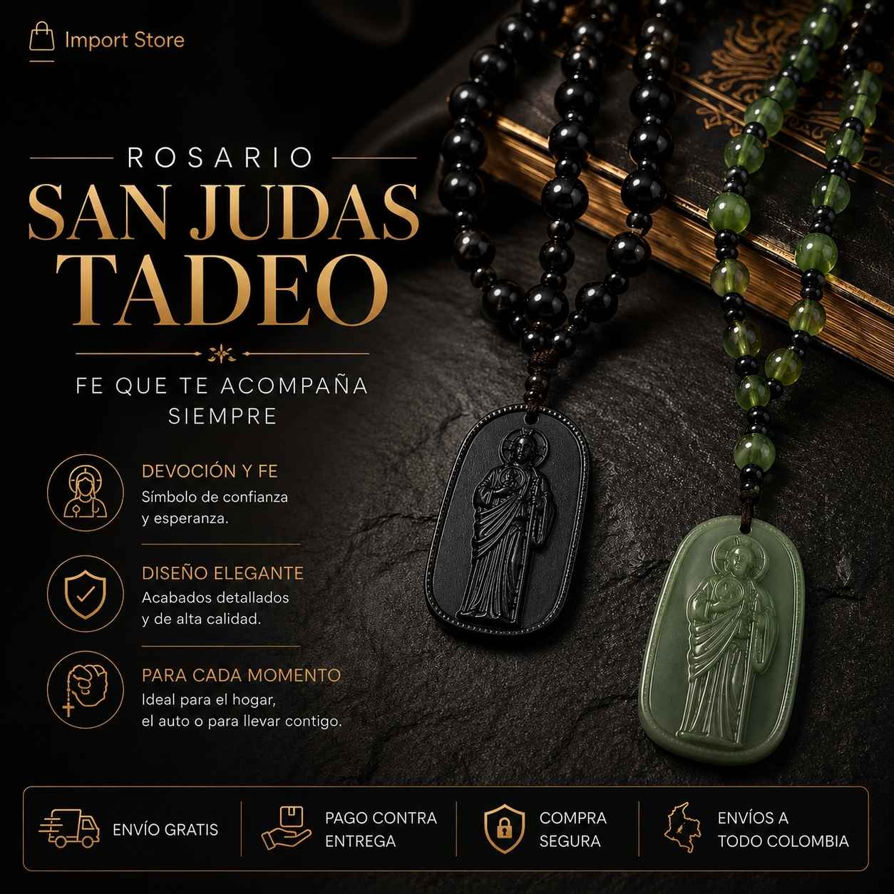 Rosario San Judas Tadeo:  Protección y Devoción en una Pieza Exclusiva