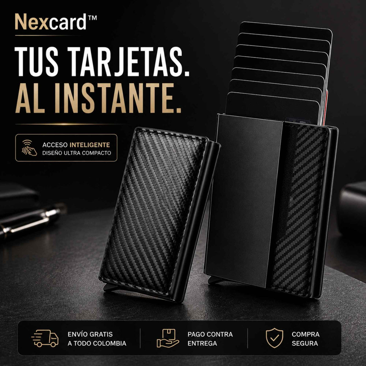 Nexcard™: La billetera ultra compacta en fibra de carbono